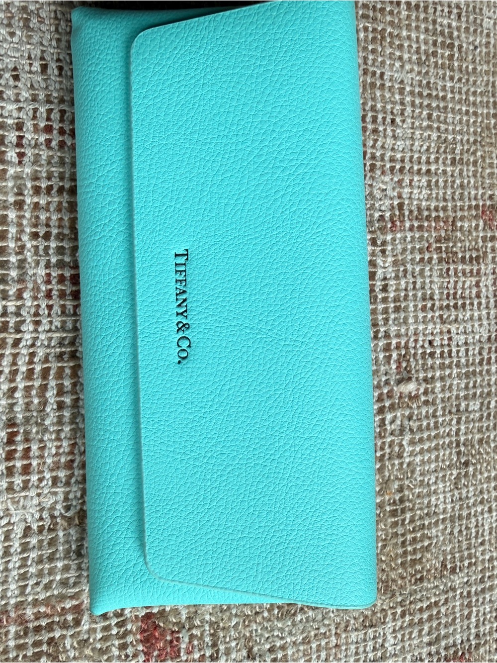 Tiffany & Co. Signature Blue Leather Sunglasses Case